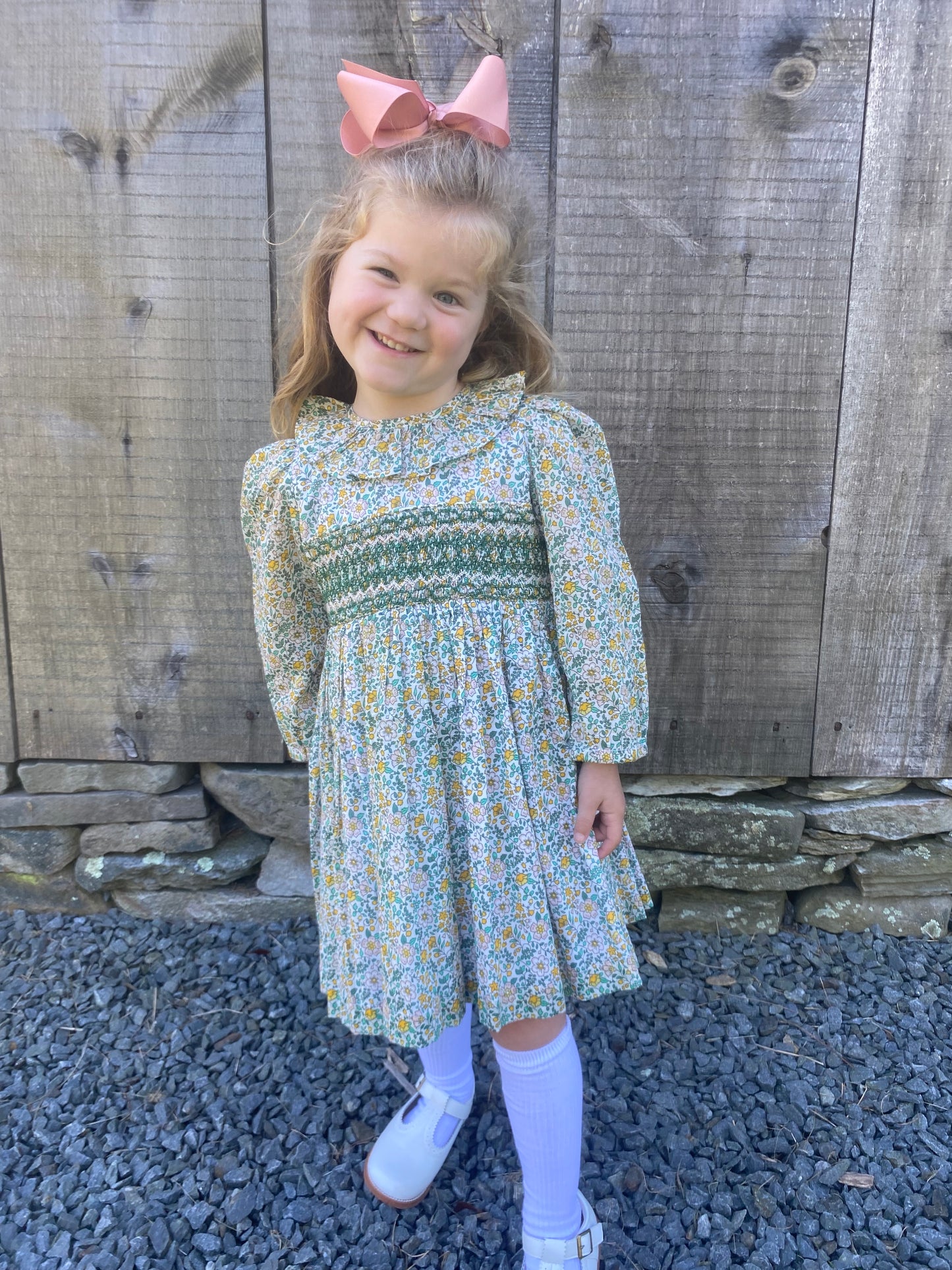 Harper smocked floral dress