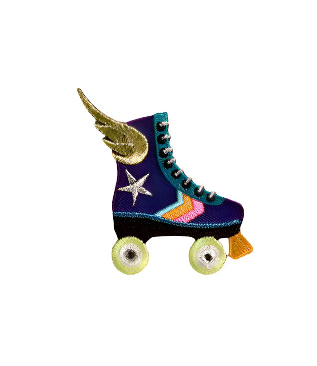 Iron on patch roller skates