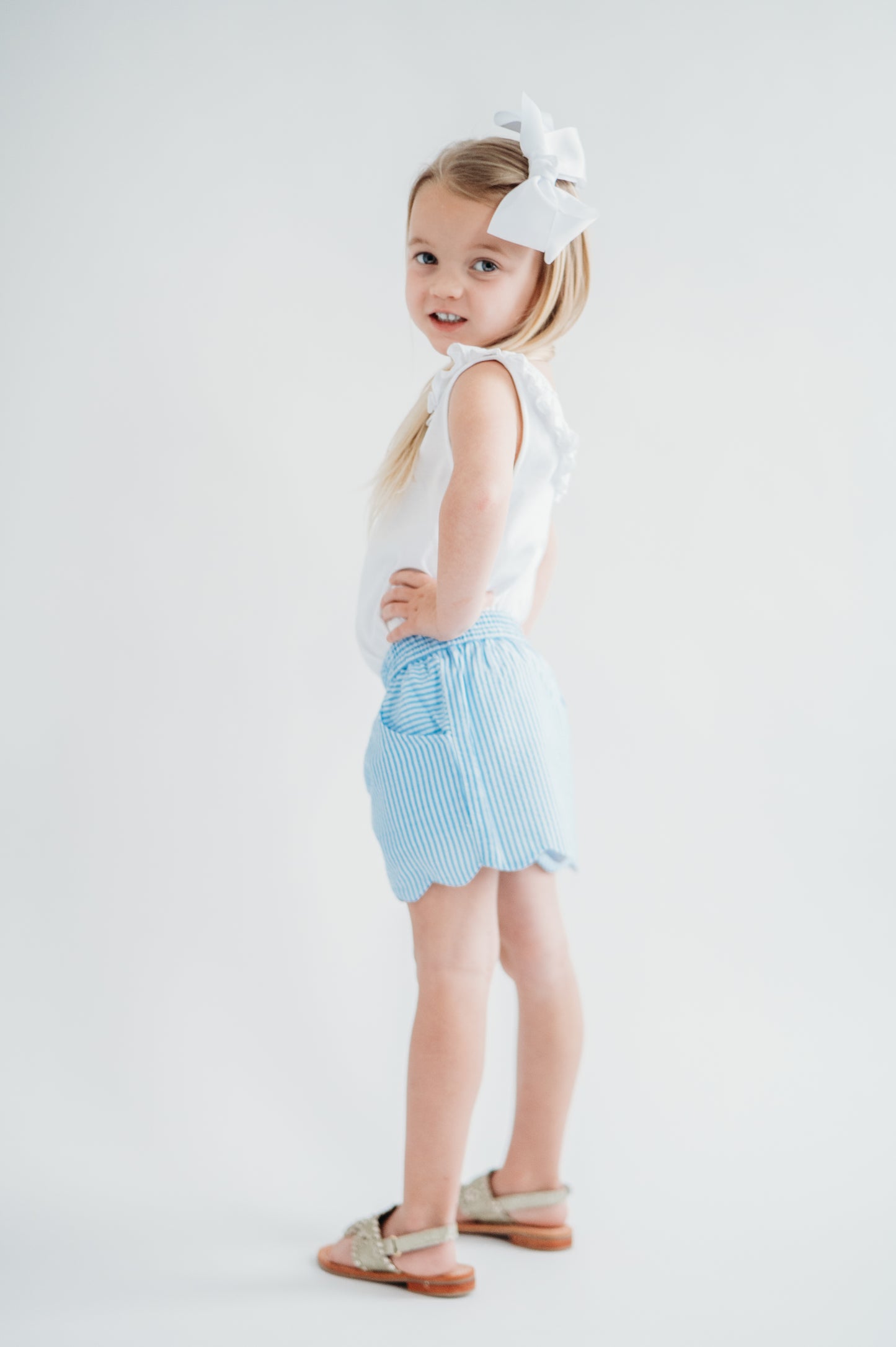 Seersucker Girls Shorts