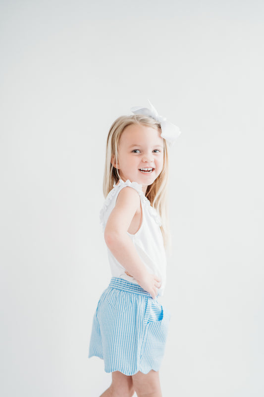 Seersucker Girls Shorts