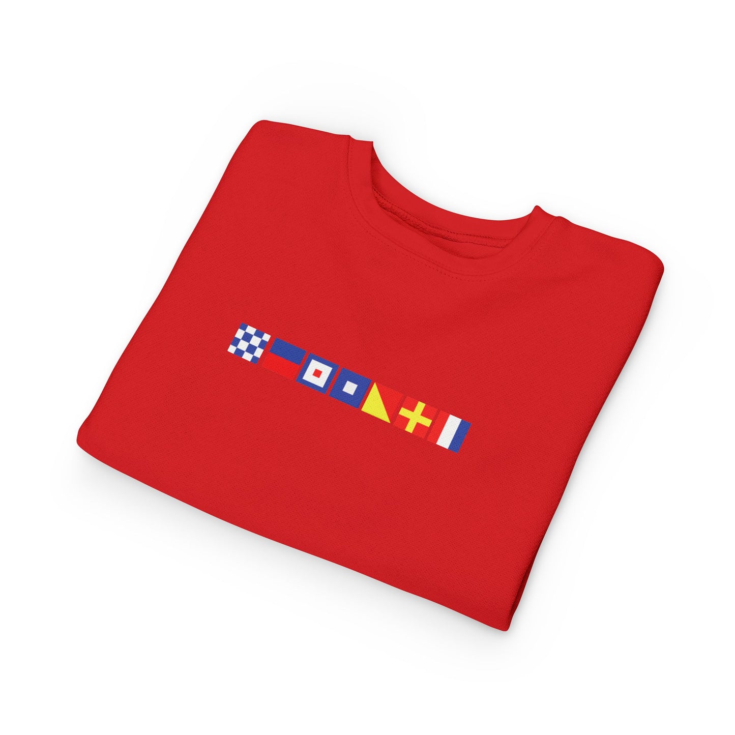Newport Nautical Signal Flag Design Toddler Crewneck