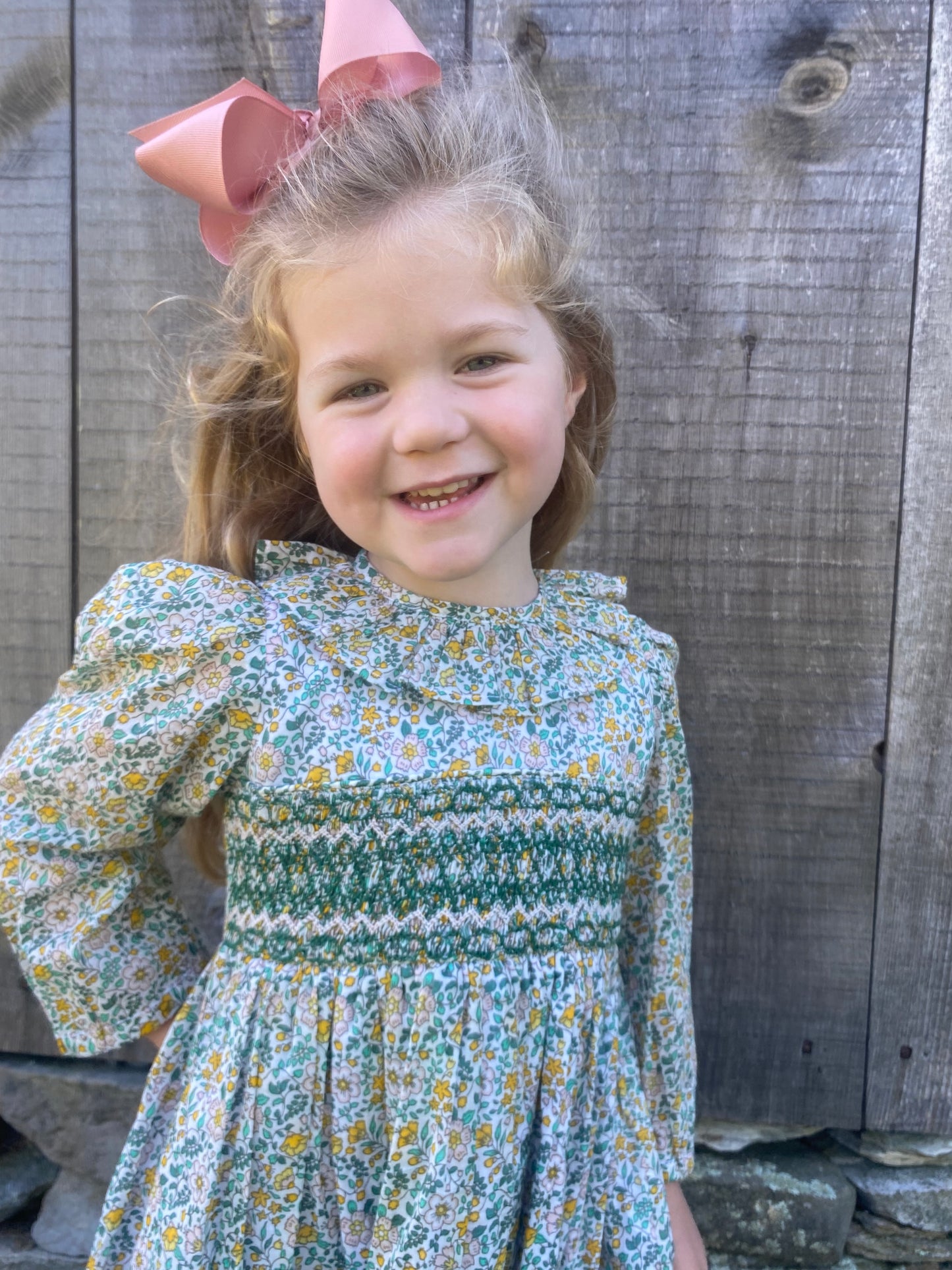 Harper smocked floral dress