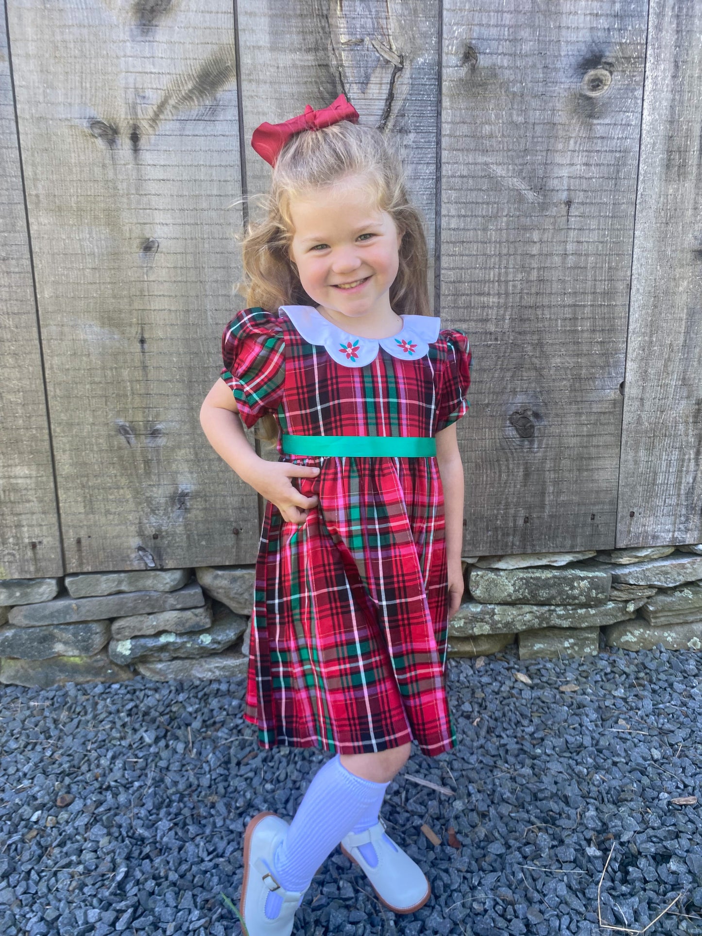 Poinsettia girls dress