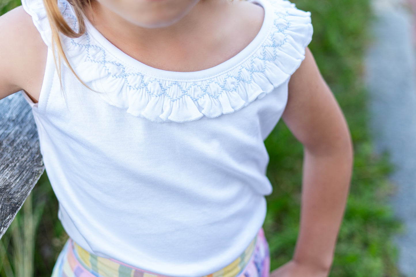 Seersucker Sailboat Smocked Top