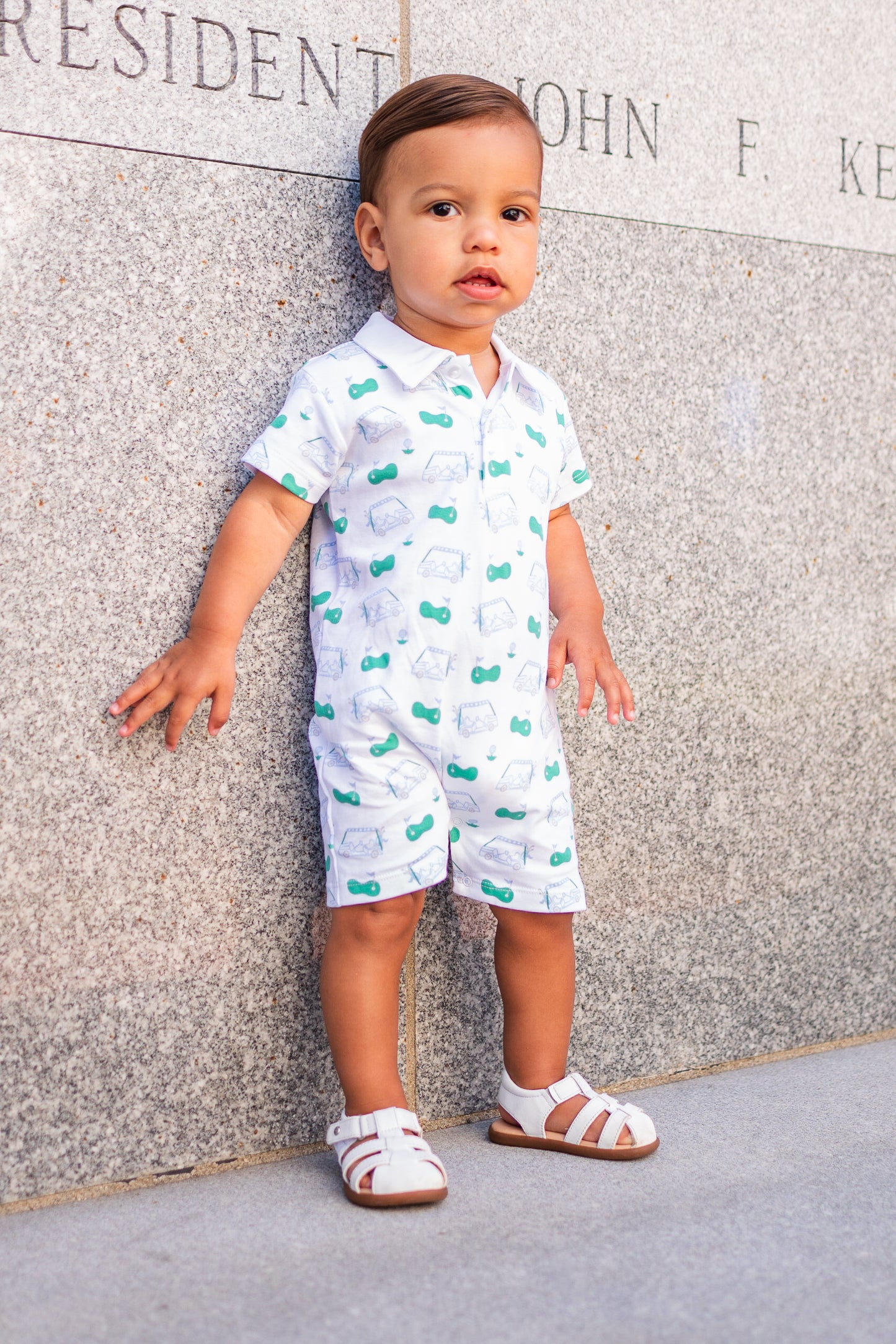 Tee time boys romper