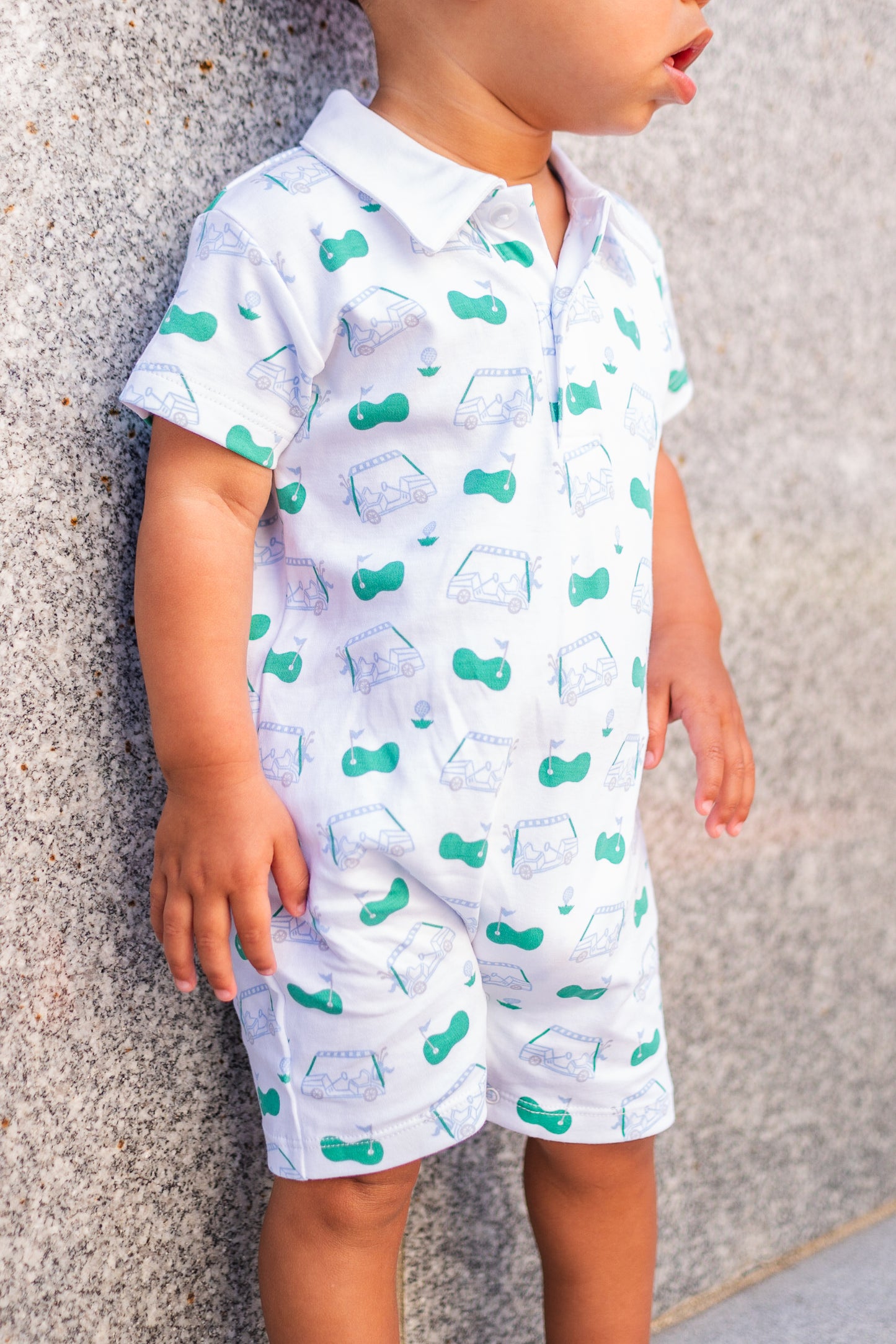 Tee time boys romper