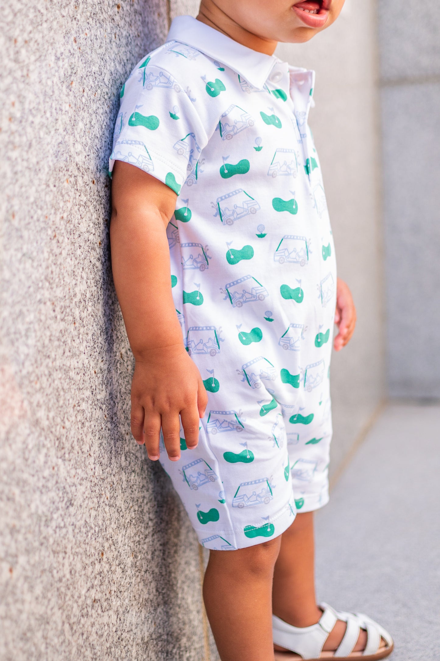Tee time boys romper