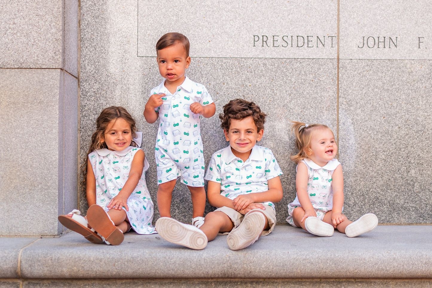 Tee time boys romper