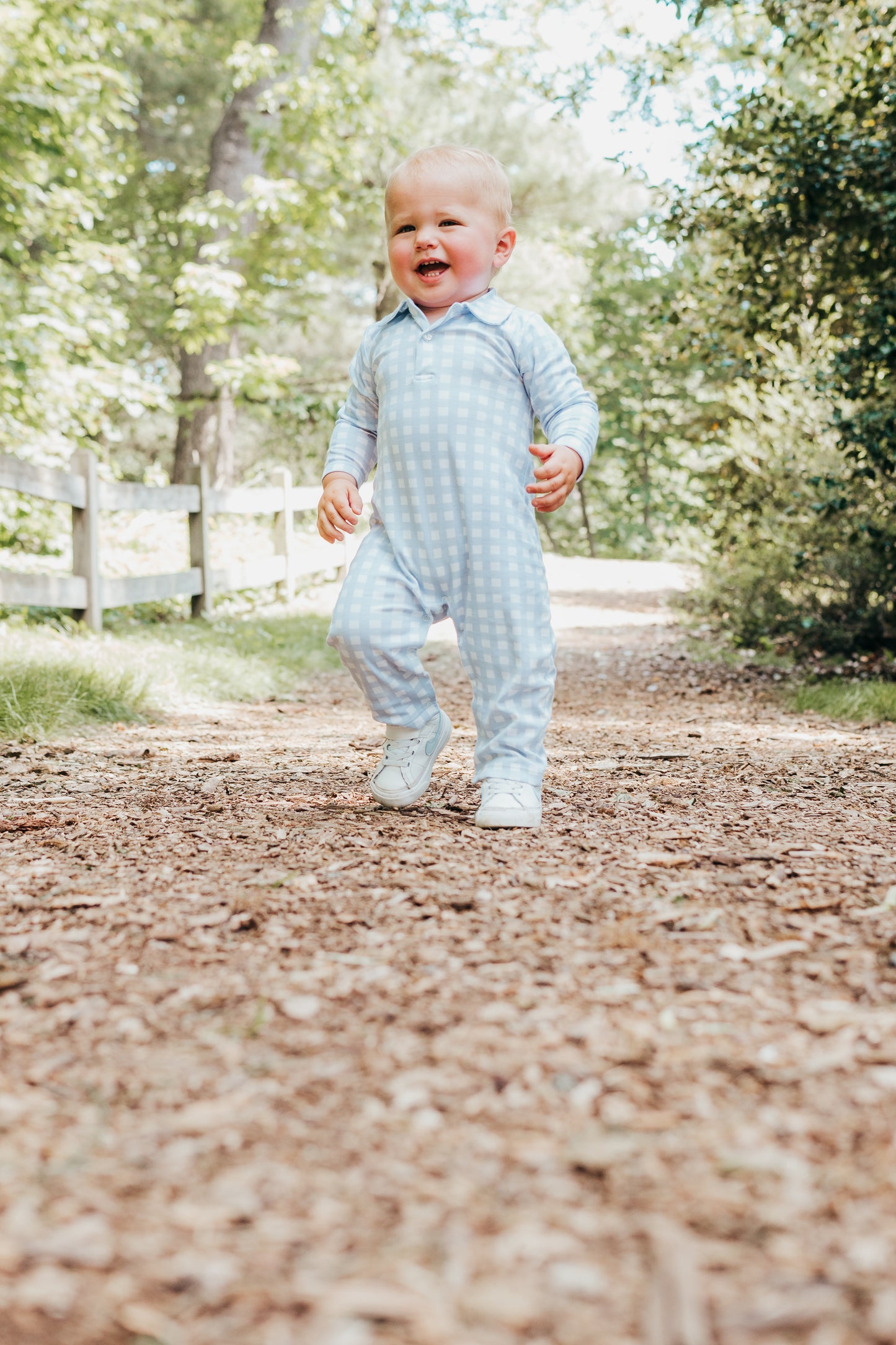 Benjamin buffalo check romper