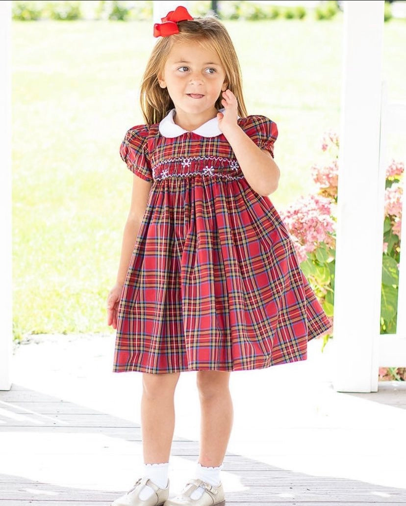 18m Snowflake tartan dress