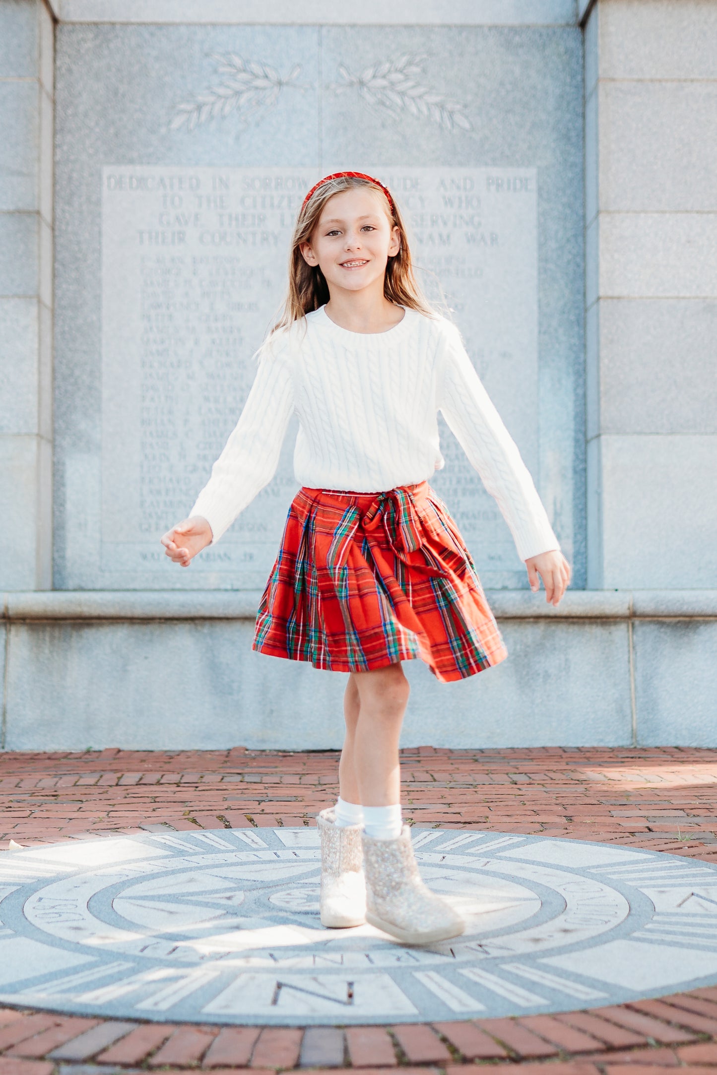 Red Tartan Bow Skirt