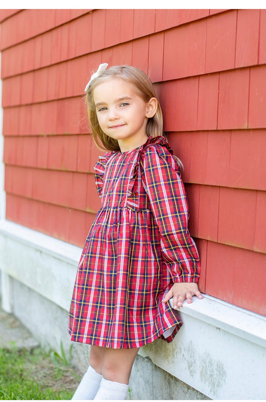 Tartan flutter dress