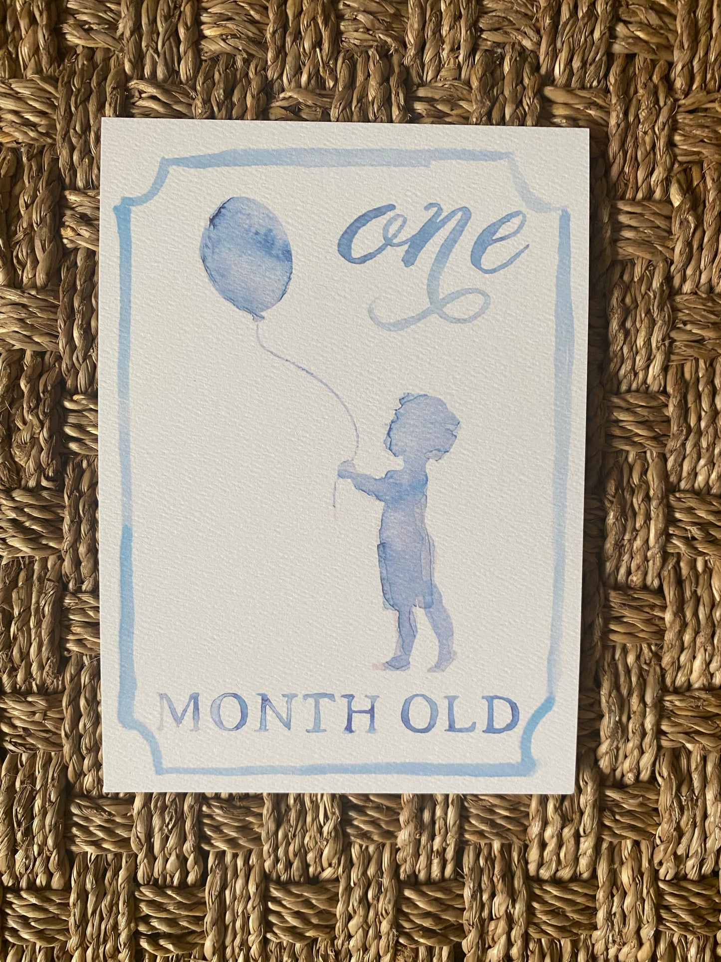 Baby Boy Monthly Milestone Cards