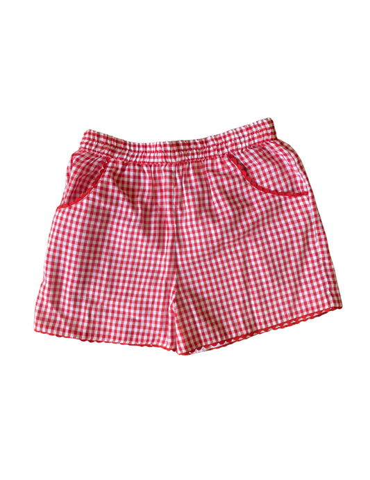 Strawberry Fields Red Check Shorts