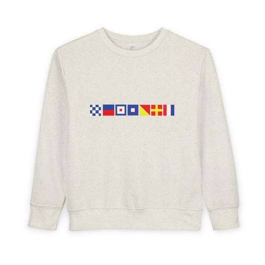 Newport Nautical Signal Flag Design Toddler Crewneck
