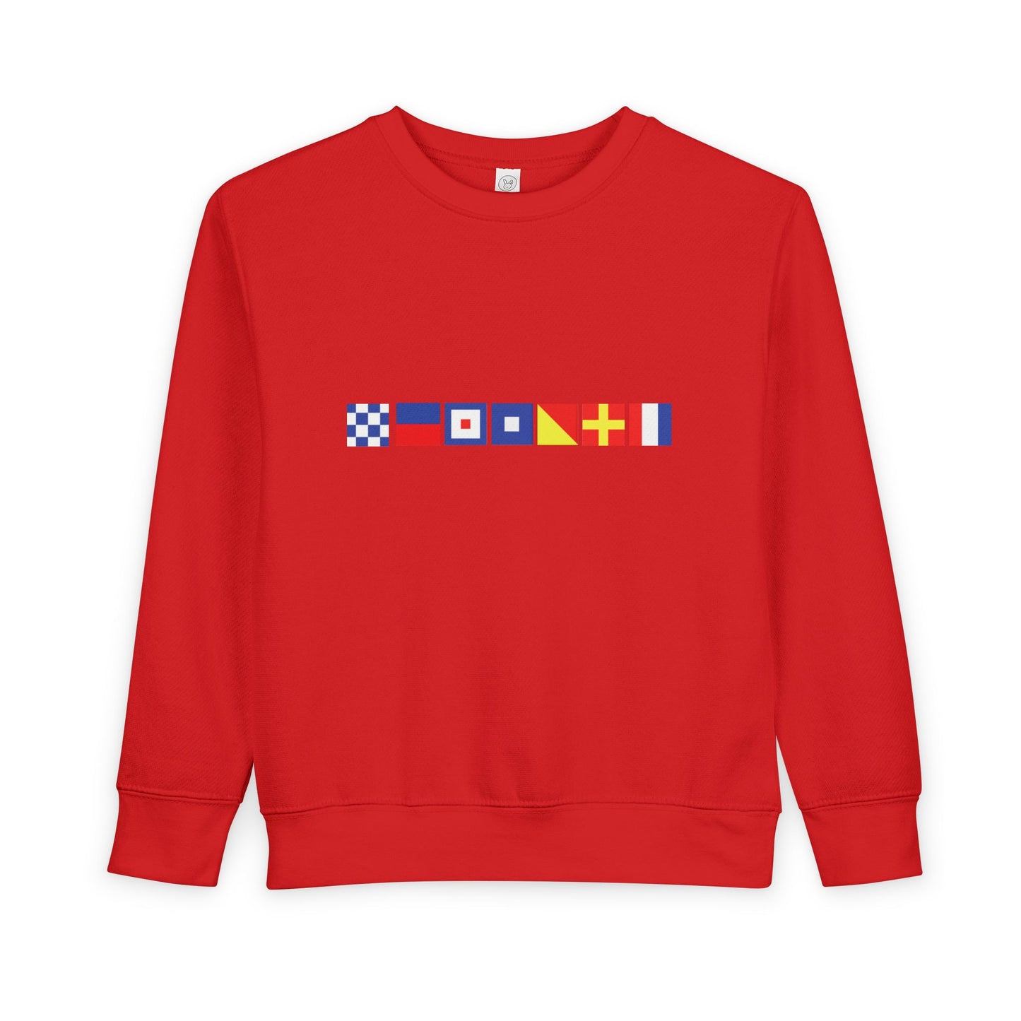 Newport Nautical Signal Flag Design Toddler Crewneck