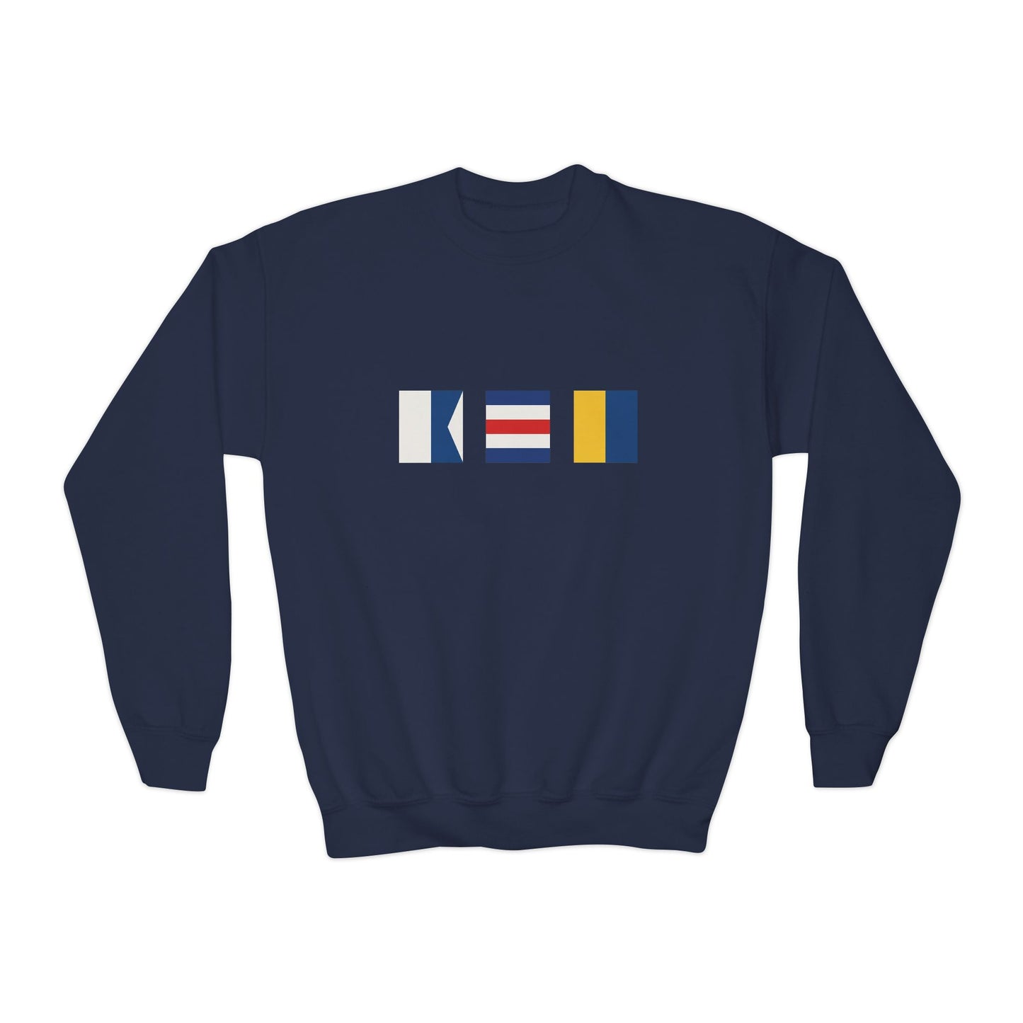 Big kids ACK Signal Flag Crewneck Sweatshirt