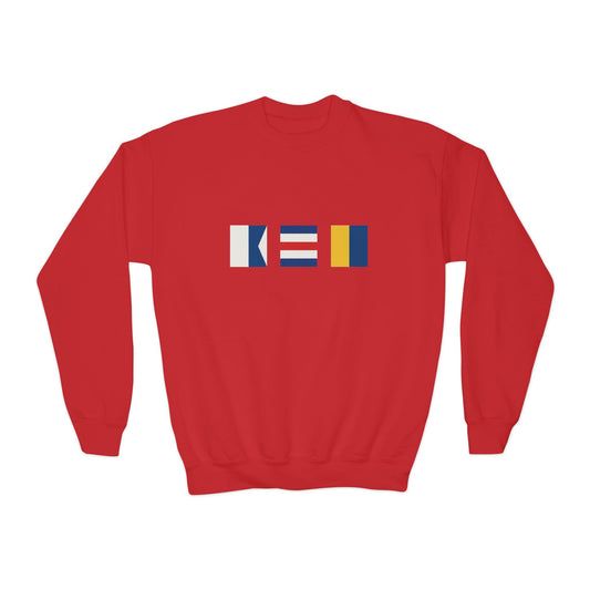 Big kids ACK Signal Flag Crewneck Sweatshirt