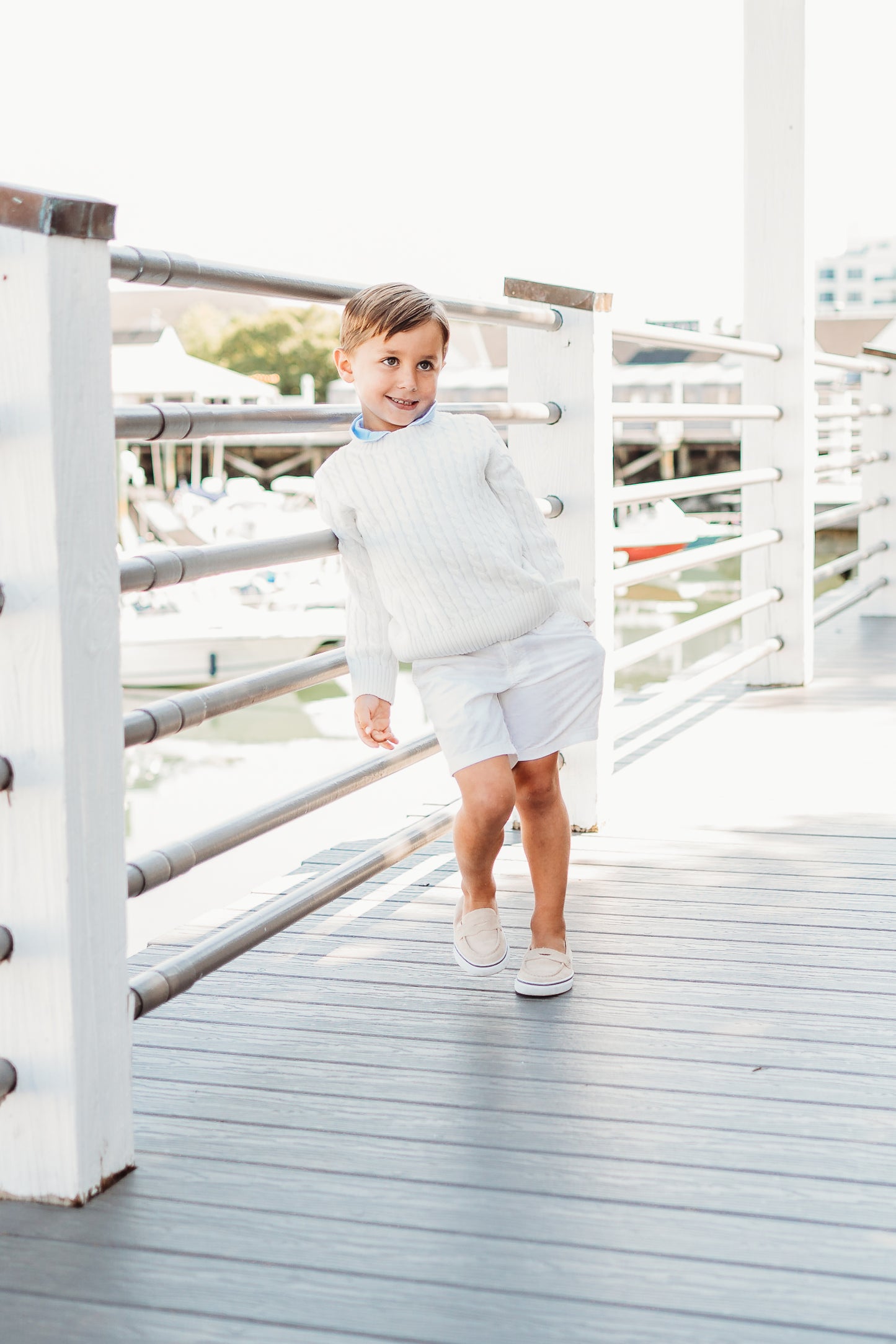 Unisex cream cable knit sweater