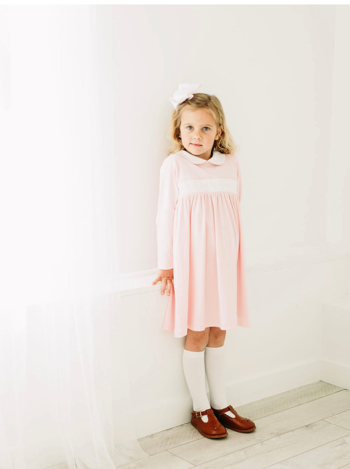 Sweetheart smocked dress