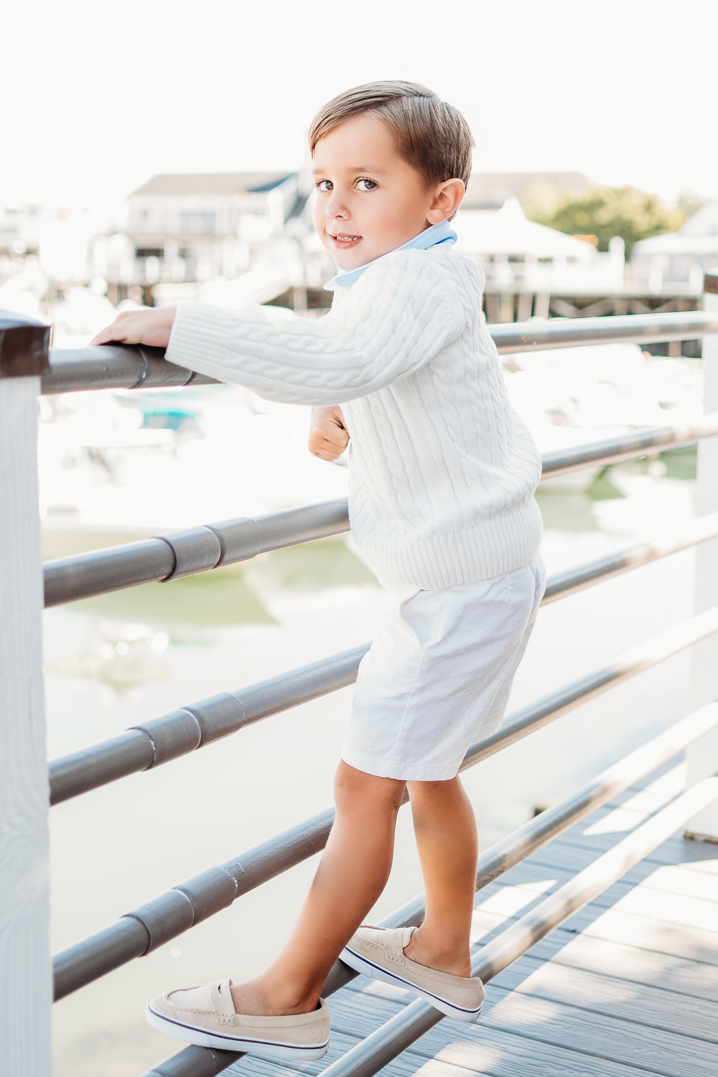 Unisex cream cable knit sweater