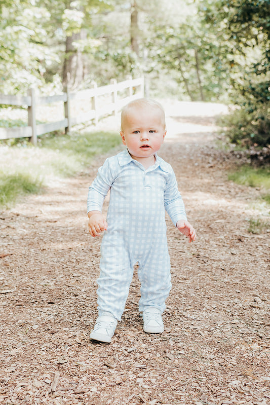 Benjamin buffalo check romper
