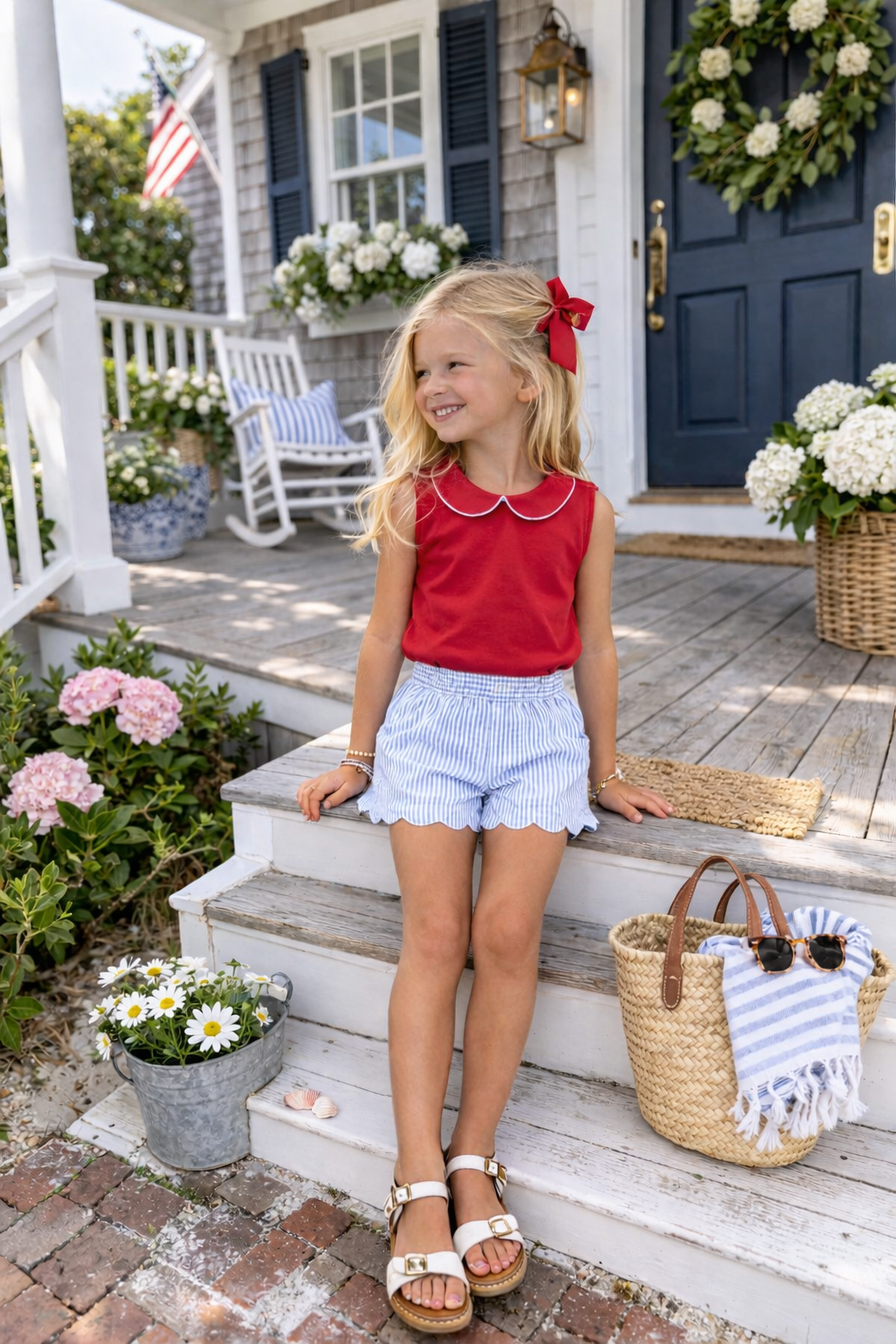 Seersucker Girls Shorts