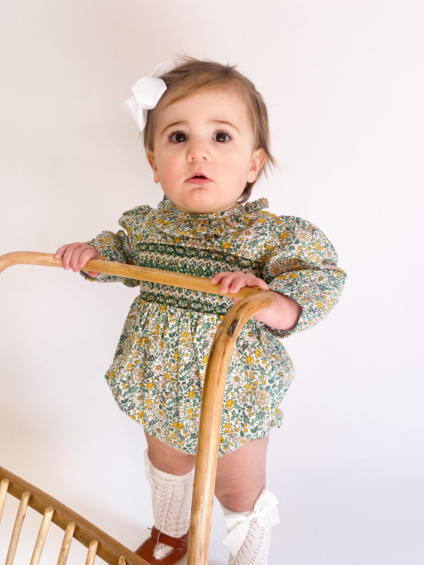 Harper Smocked Floral Bubble