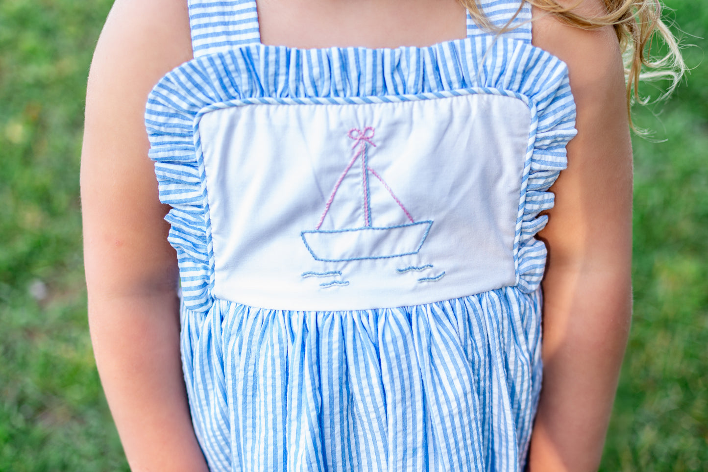 Seersucker Sailboat Dress