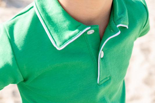 Boys green polo