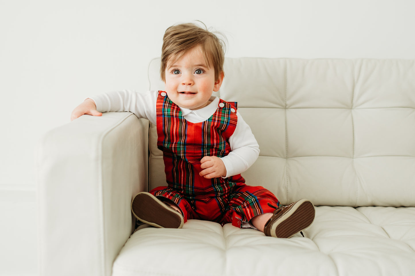 Baby boy Red Tartan Longall