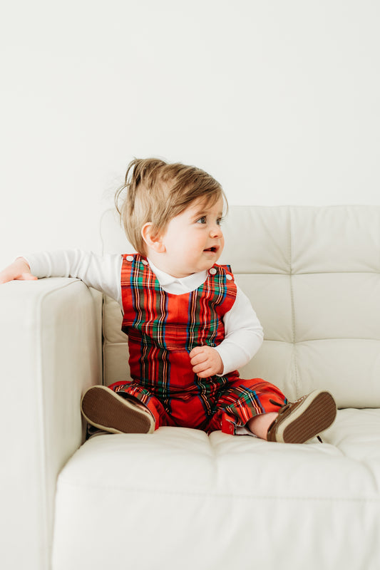 Baby boy Red Tartan Longall