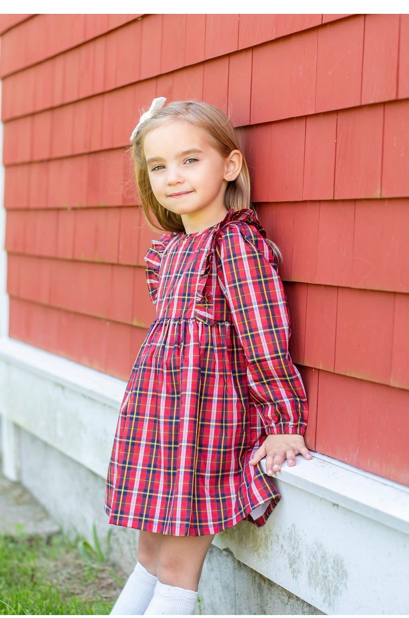 Tartan flutter dress