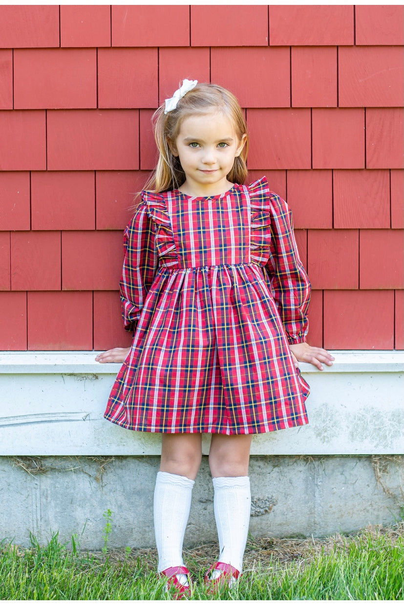 Tartan flutter dress