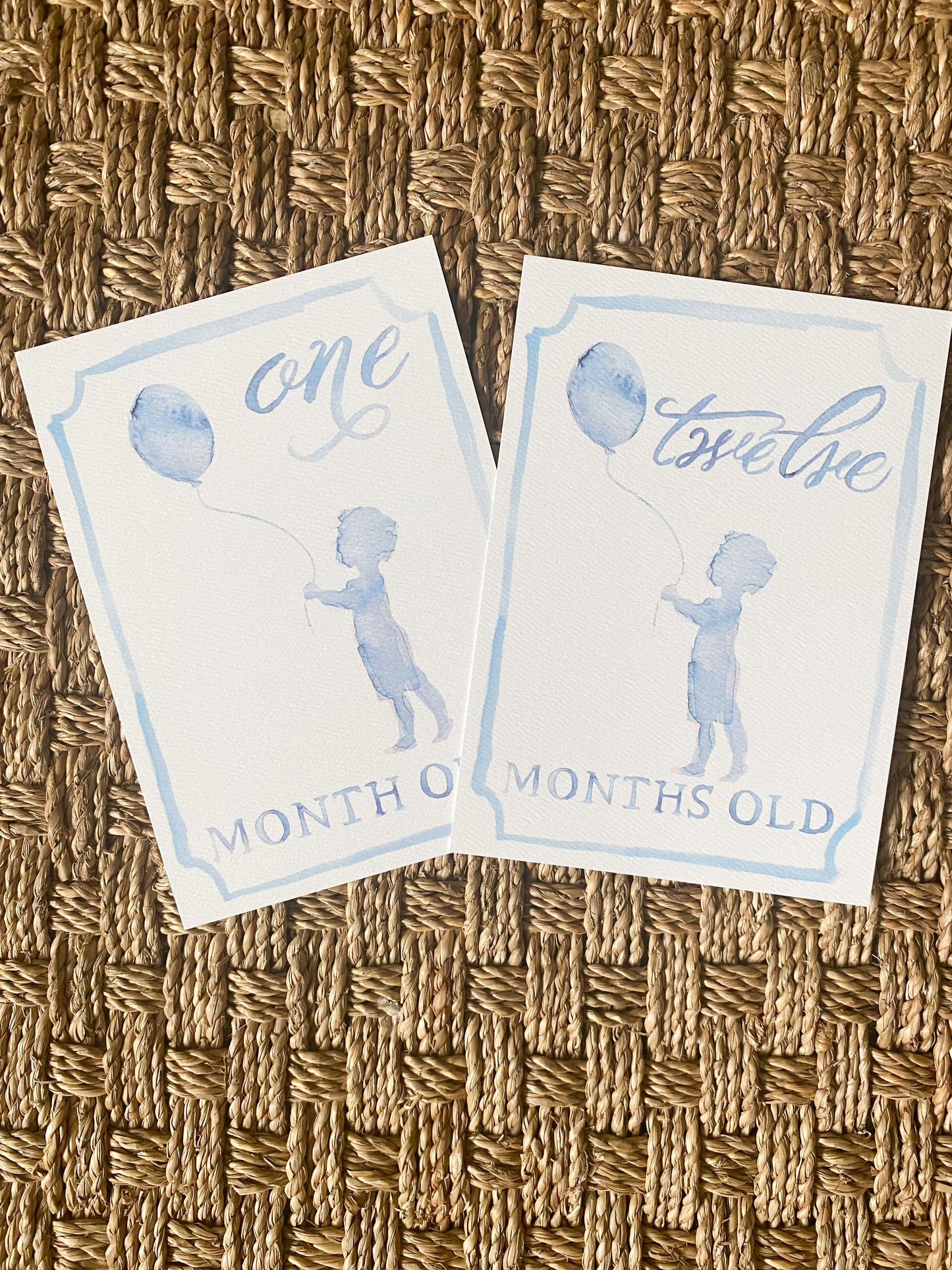 Baby Boy Monthly Milestone Cards