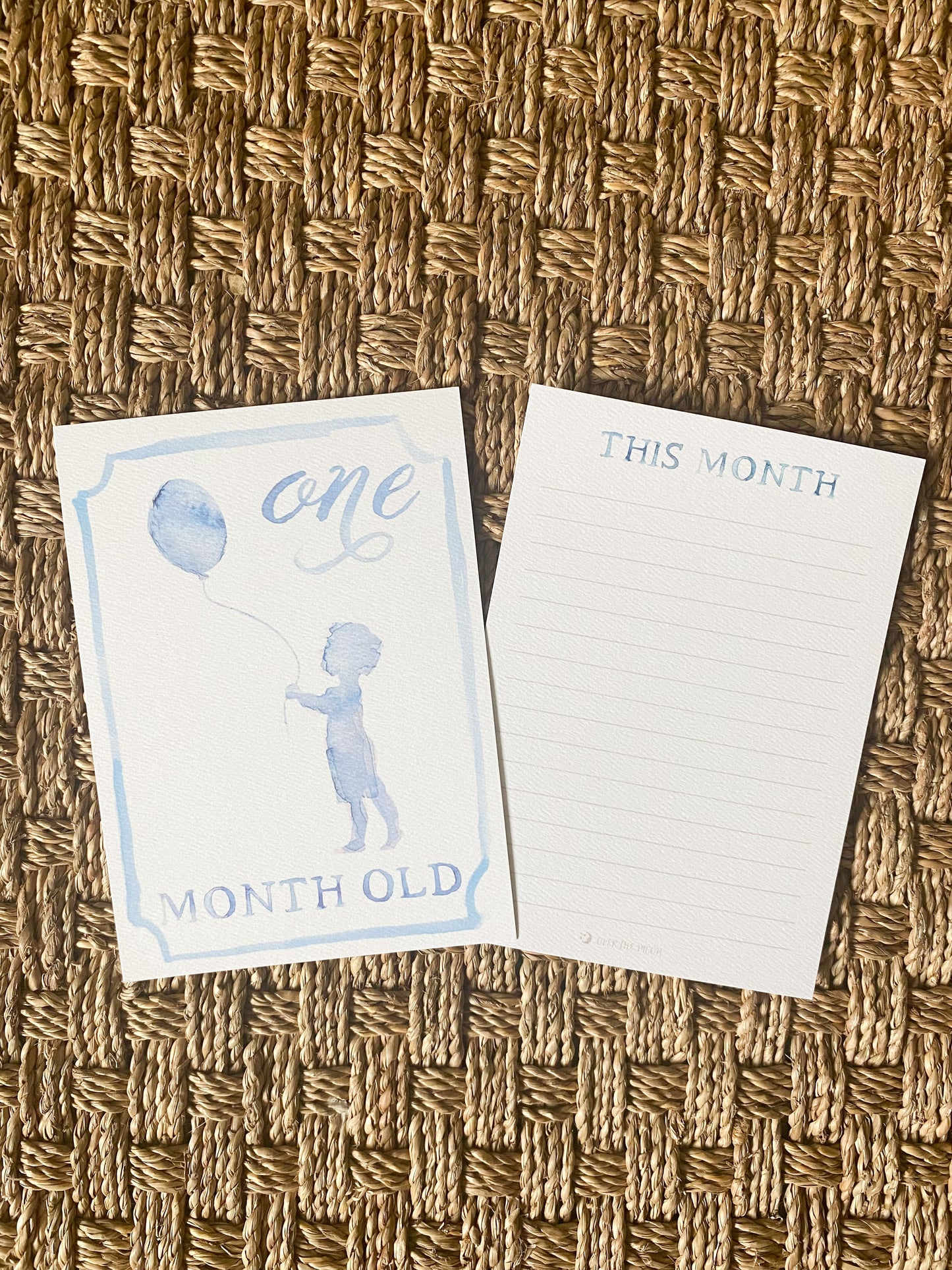 Baby Boy Monthly Milestone Cards