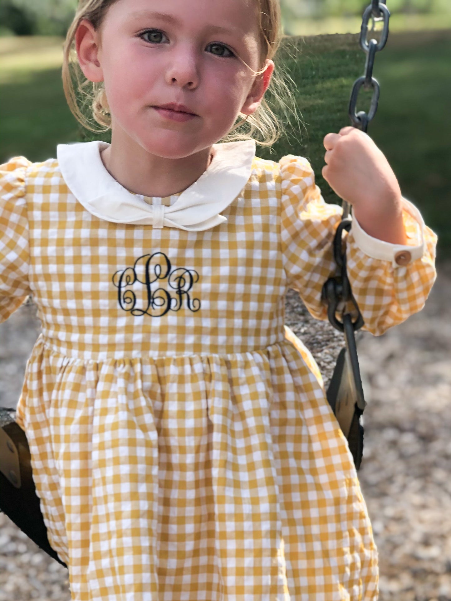 Kenzie dress with monogram